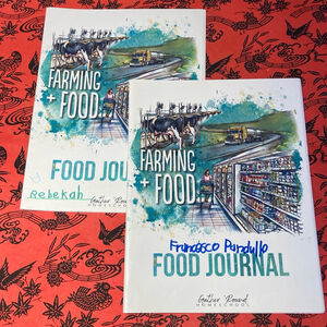 Food Journal, Student Book, White & Teal